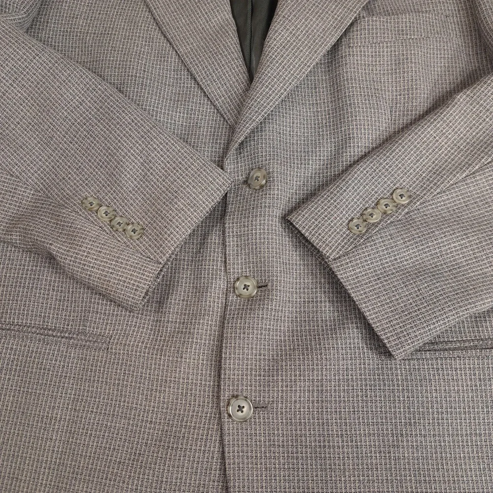 Stafford Men's Three‎ Button Executive Blazer Suit Jacket Sport Coat Gray 44R